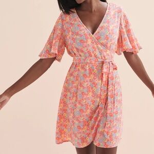 NWT Billabong All For You 2 Mini Wrap Dress, Size Medium